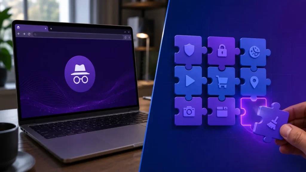 Solution 3 : tester la navigation privée et les extensions