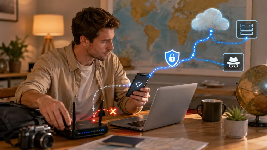 Solution 4 : couper le VPN, vérifier le proxy et changer de réseau