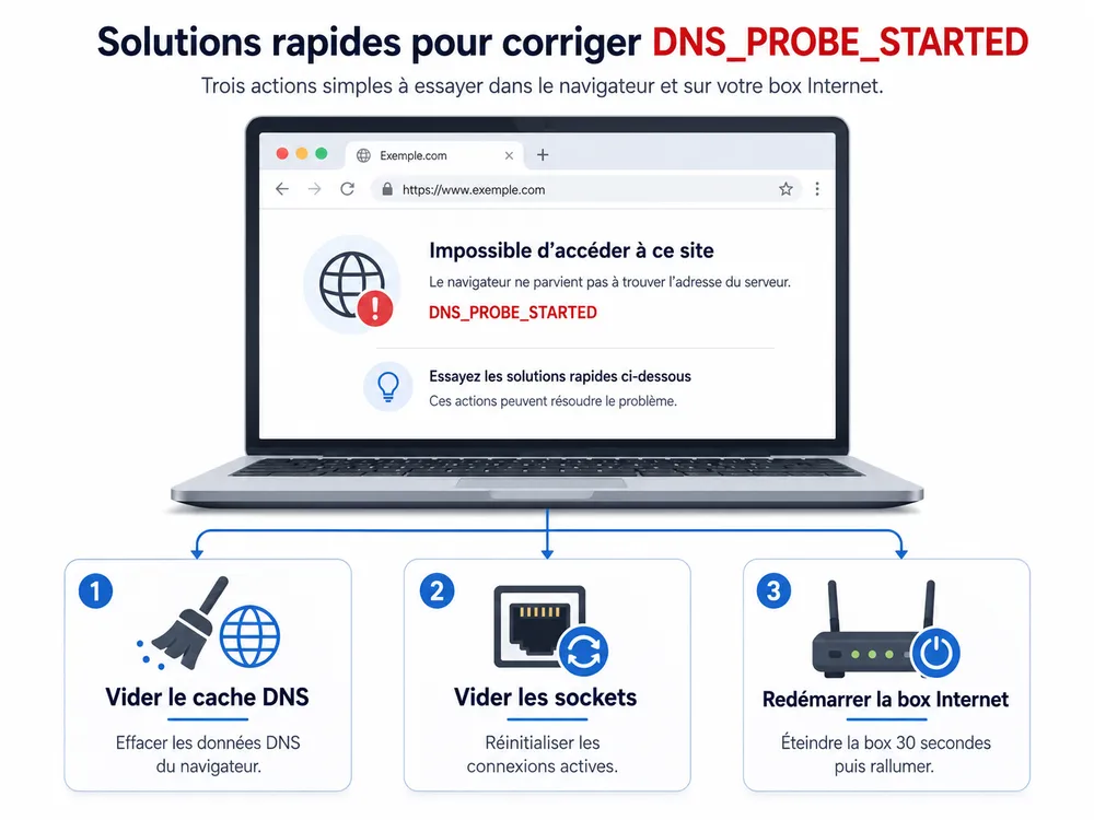 Solutions rapides à essayer en premier