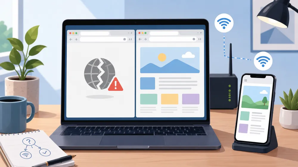 Vérifier si le problème vient de Chrome ou de votre connexion Internet