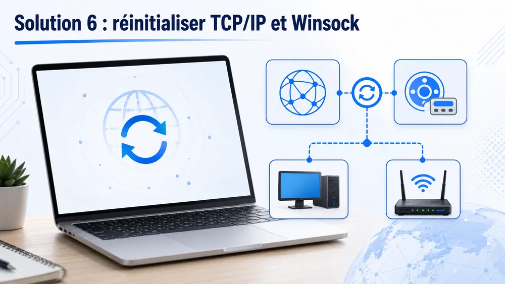 Solution 6 : réinitialiser TCP/IP et Winsock
