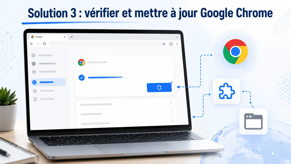 Solution 3 : vérifier et mettre à jour Google Chrome
