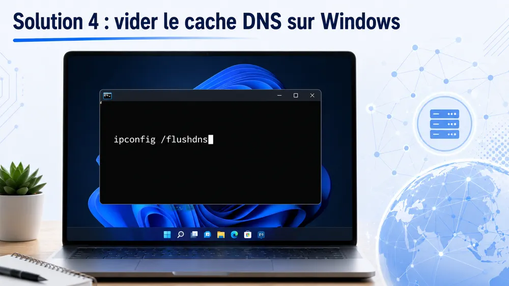 Solution 4 : vider le cache DNS sur Windows