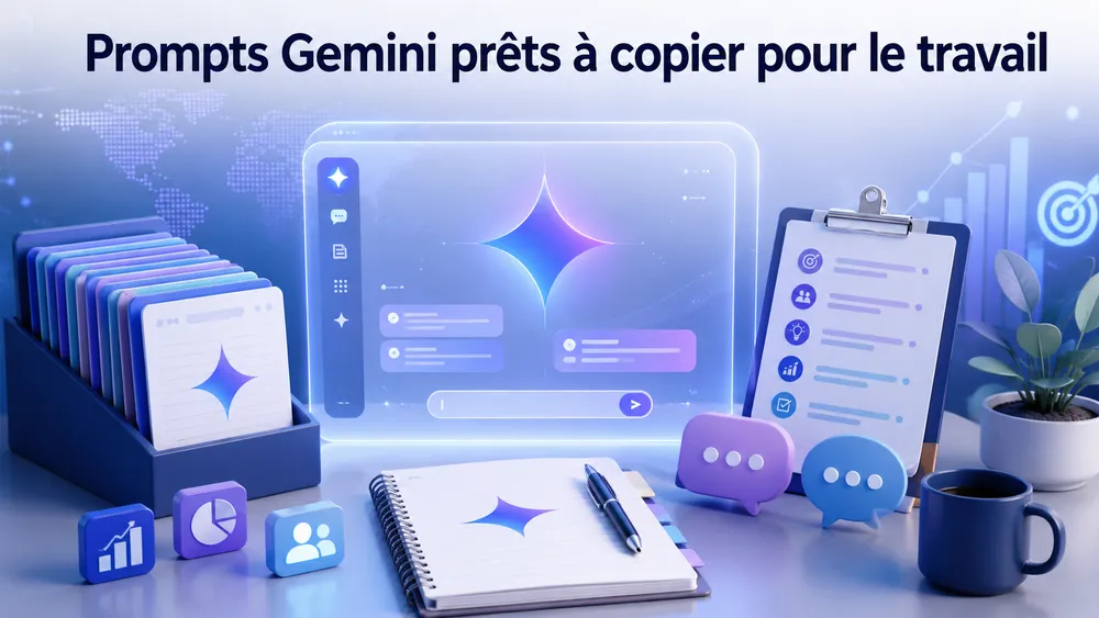 Prompts Gemini prêts à copier pour le travail