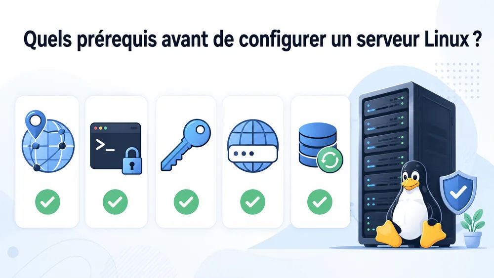 Quels prérequis avant de configurer un serveur Linux ?