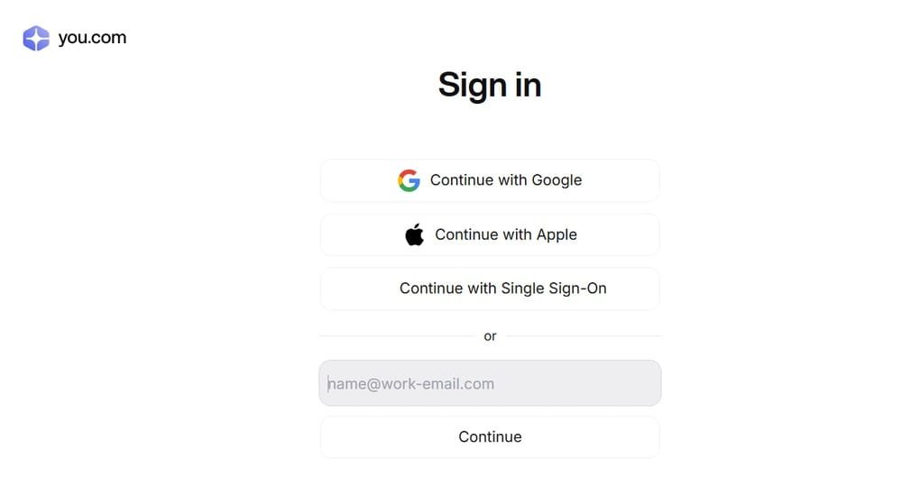 Sign in YouChat ai