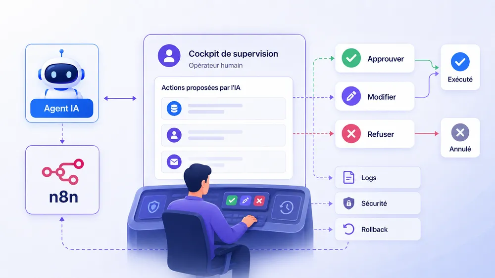 n8n, MCP et agents IA : comment automatiser une infrastructure avec contrôle humain 6 Pourquoi le contrôle humain doit être prévu dès le départ