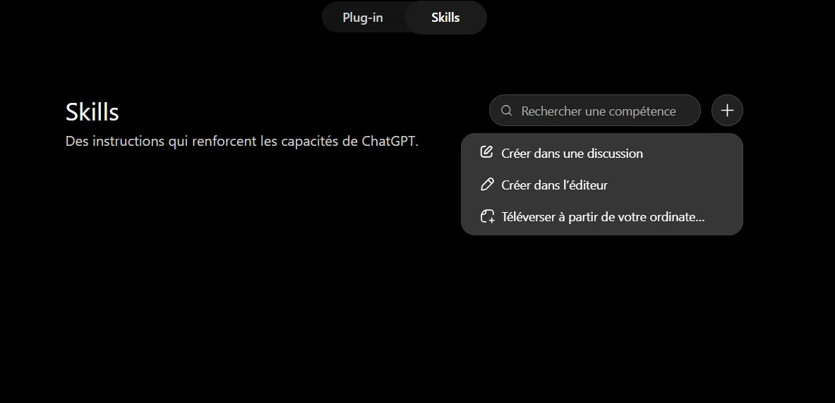 Les méthodes pour créer un skill