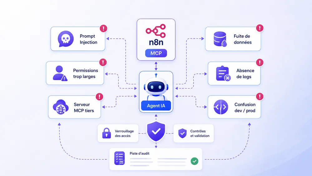 n8n, MCP et agents IA : comment automatiser une infrastructure avec contrôle humain 9 Quels sont les risques de sécurité de n8n MCP ?