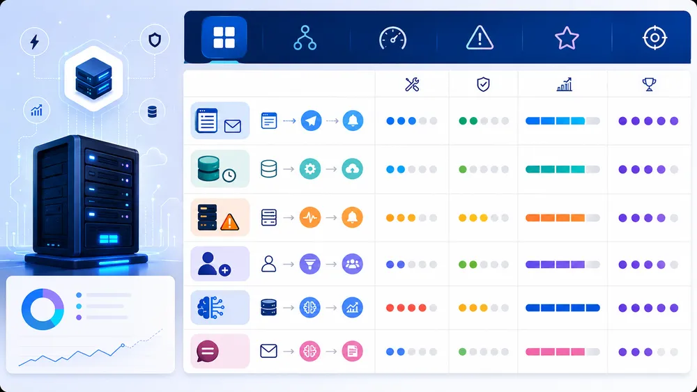 Tableau de synthèse : quelle automatisation créer en premier ?