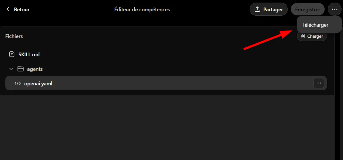 Télécharger un skill ChatGPT