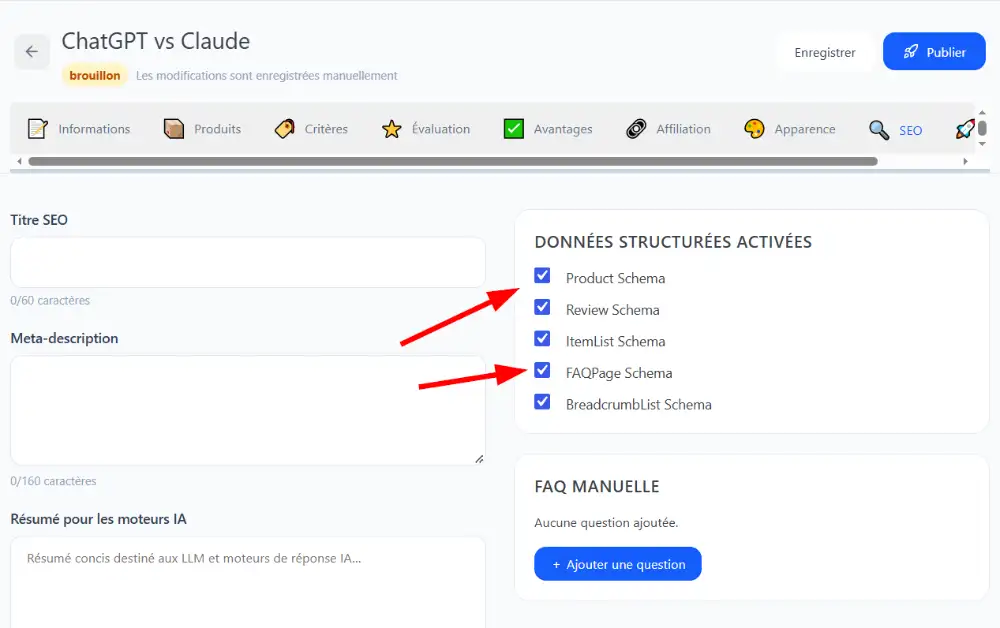 Ajouter un schema review avec le plugin CritiquePlus Comparator