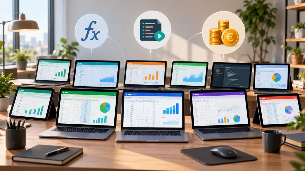 Les douze alternatives Excel retenues, classées par suite bureautique et base de données tabulaire