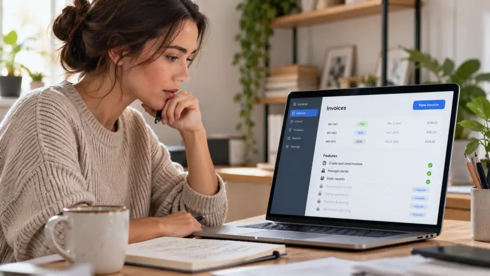 Comparaison des plafonds des offres gratuites : nombre de factures, de clients et export comptable