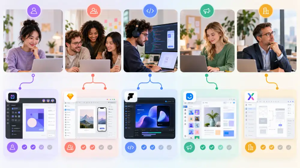 Grille de recommandation d'alternatives à Figma selon le profil et l'usage 
