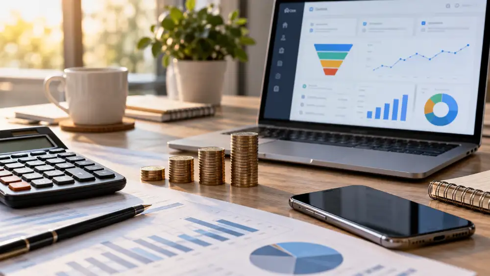 Meilleur logiciel CRM 2026 : le comparatif complet et notre verdict 23 Extrait annoté d'un devis CRM montrant les frais d'implémentation et les crédits d'IA
