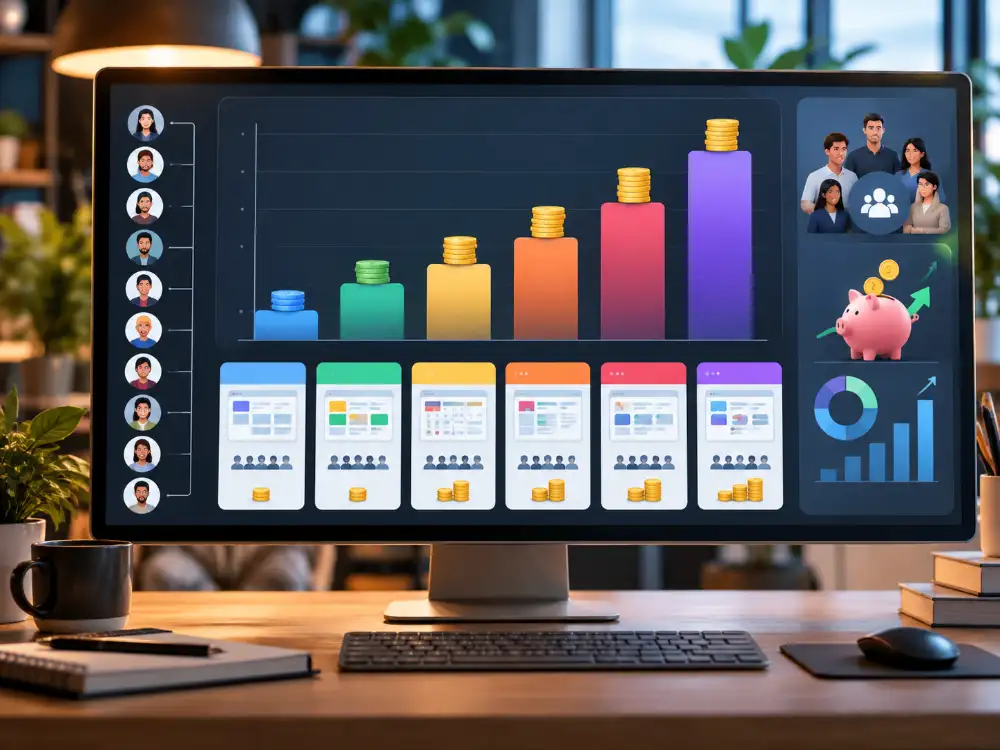 Graphique du coût annuel pour dix utilisateurs selon le logiciel de gestion de projet