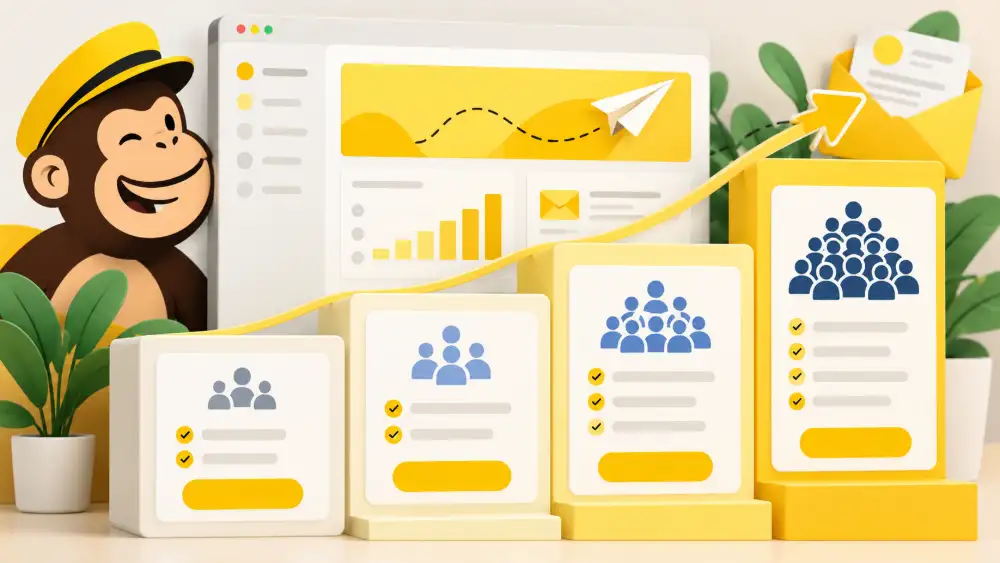 Comparaison du coût mensuel pour 5 000 contacts entre Mailchimp, Brevo et Mailjet