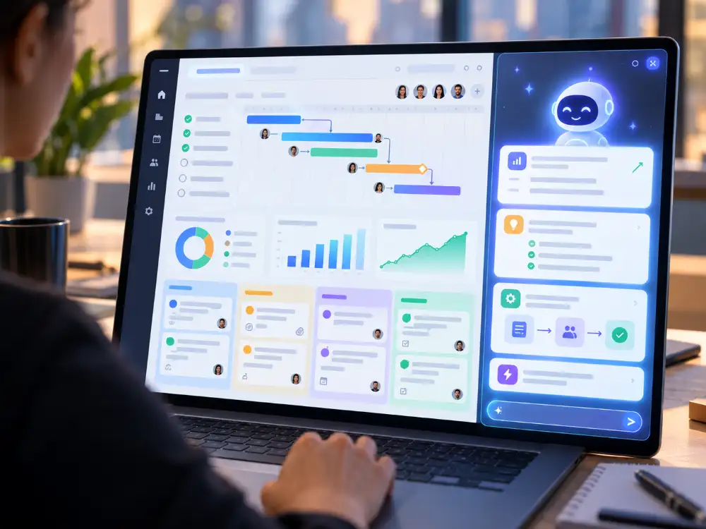 Démonstration d'un agent IA dans une application de gestion de projet