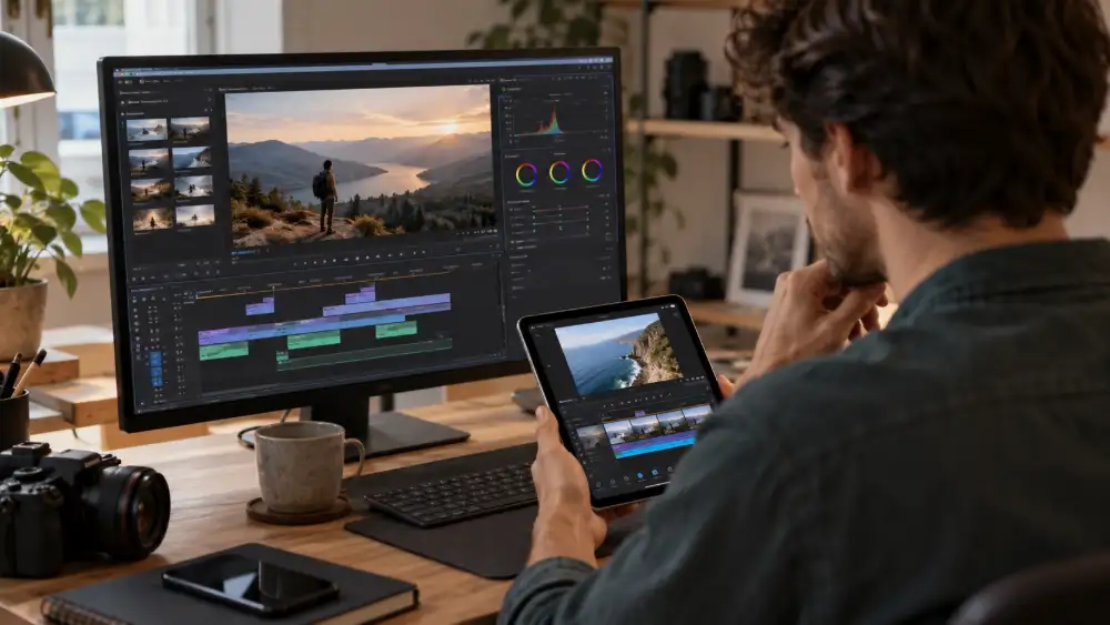 Alternatives à Premiere Pro et à CapCut affichées sur un écran d'ordinateur