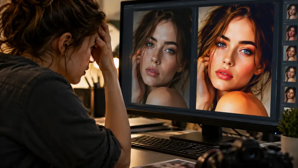 Meilleur logiciel de retouche photo 2026 : le comparatif de 15 outils 9 Halos visibles et contours blancs causés par un sur-sharpening en retouche photo