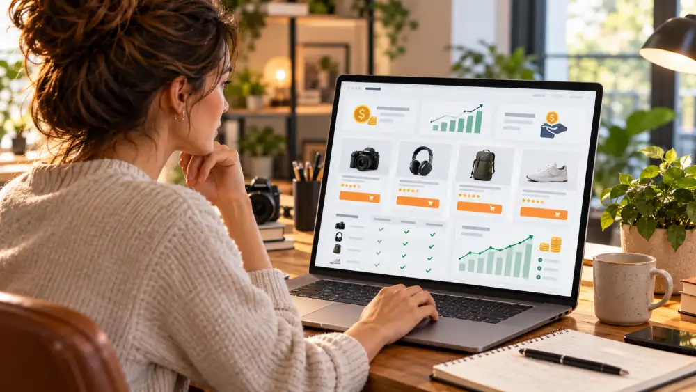 Tableau de bord de monétisation d'un site d'avis WordPress avec liens affiliés