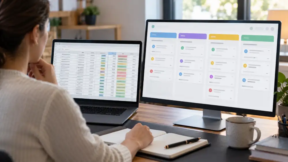 Meilleur CRM gratuit 2026 : ce que chaque palier à 0 € autorise vraiment 9 Graphique des quatre signaux de bascule d'un CRM gratuit : effectif, automatisation, historique et export