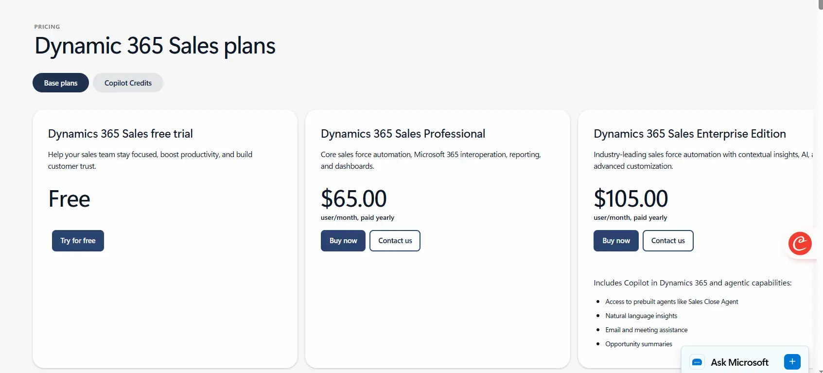Meilleur logiciel CRM 2026 : le comparatif complet et notre verdict 10 Page de tarifs de Microsoft 365 Dynamics Sales