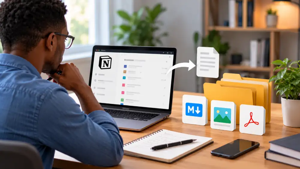 Migration de Notion : ce que l'export Markdown conserve, ce qu'il perd, et les cinq étapes de contrôle avant fermeture 