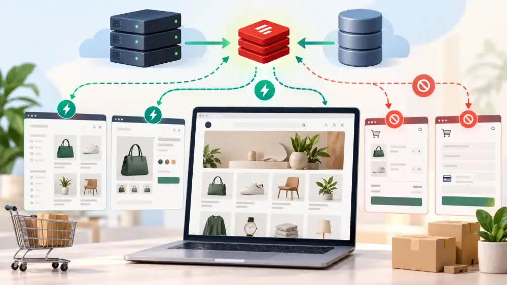 Boutique WooCommerce avec Cache Objet Redis et pages panier exclues du cache